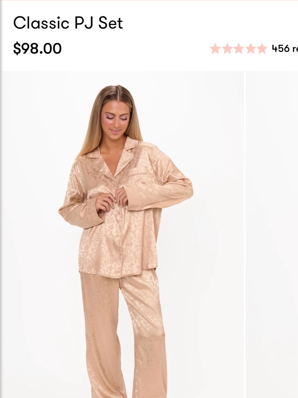 Show Me Your MuMu Champagne Jacquard Pajama Set
